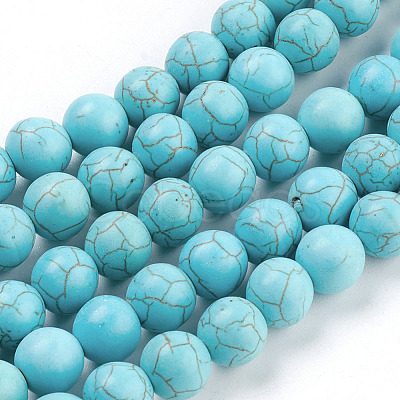 Synthetic Turquoise Beads Strands TURQ-S192-10mm-2-1