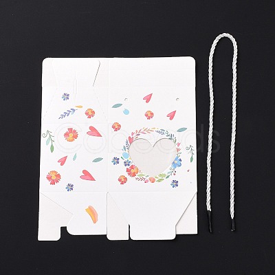 Rectangle Paper Gift Boxes with Handle Rope CON-B010-04D-1