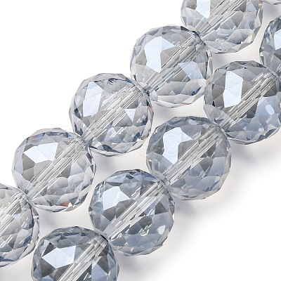 Transparent Electroplate Glass Beads Strands EGLA-N002-34H-F03-1