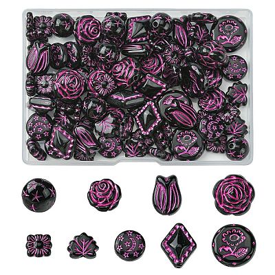 9 Style Opaque Acrylic Beads OACR-FS0001-51-1