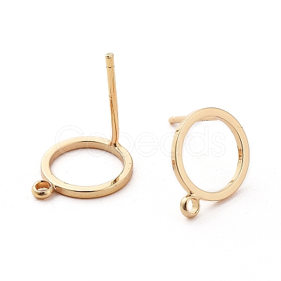 Brass Stud Earring Findings LS-X-KK-S348-358-1