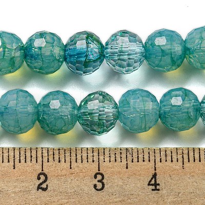 Baking Paint Glass Bead Strands GLAA-G116-02F-1