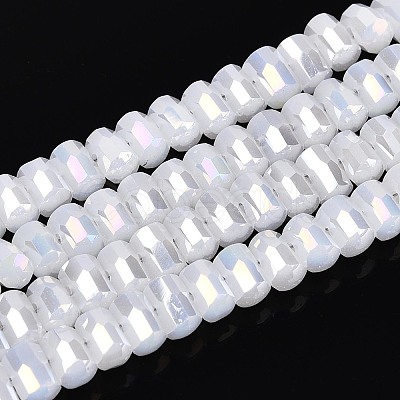 Electroplate Imitation Jade Glass Beads Strands EGLA-N022-09A-D03-1