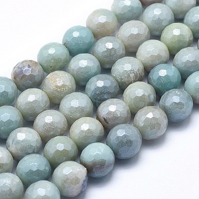 Natural Amazonite Beads Strands G-O164-02-6mm-1