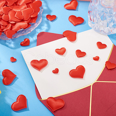 300Pcs 3 Styles Polyester Sponge Heart Confetti DIY-TA0012-61-1