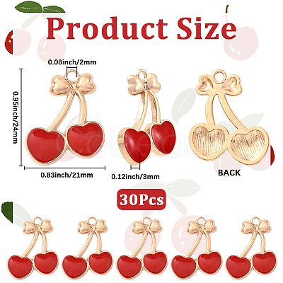 30Pcs Alloy Enamel Pendants ENAM-SC0006-95-1