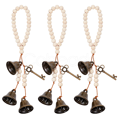 Iron Bell Pendant Decorations HJEW-OC00025-1