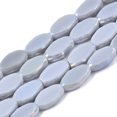 Electroplate Glass Beads Strands EGLA-Q125-009B-1