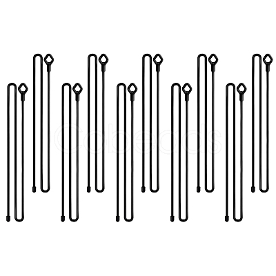 10Pcs Reusable Silicone Cable Tie AJEW-DR0001-81-1