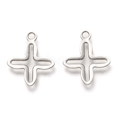 Non-Tarnish 201 Stainless Steel Tiny Cross Charms STAS-C017-14P-1