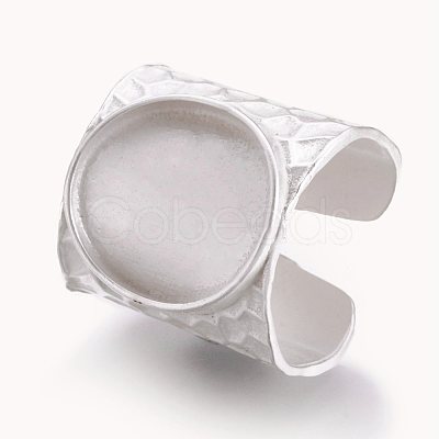 Cuff Brass Pad Finger Ring Settings LS-KK-E703-01MS-1