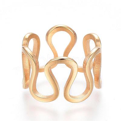 304 Stainless Steel Wide Band Rings RJEW-G081-29G-18mm-1