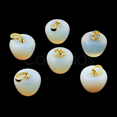 Opalite Teacher Apple Charms G-Z022-02A-G-1