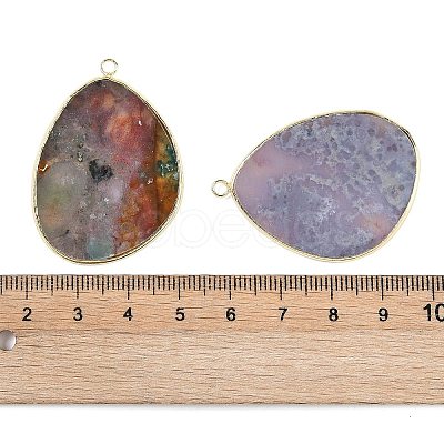 Natural Indian Agate Pendants G-K347-02G-08-1