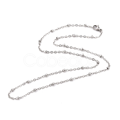 Tarnish Resistant 304 Stainless Steel Cable Chain Necklaces STAS-O053-29P-1