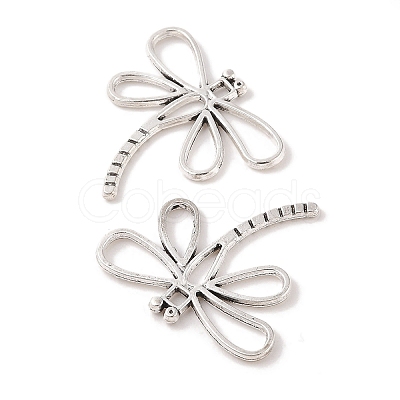 Dragonfly Tibetan Style Alloy Pendants TIBEP-R344-16AS-LF-1