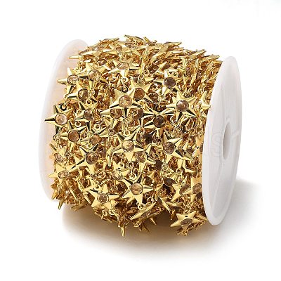 Brass Glass Link Chains CHC-R001-06G-02-1