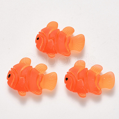Translucent Frosted Resin Cabochons CRES-N022-11-1