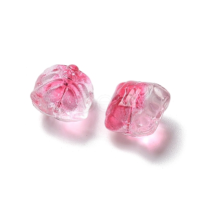 Baking Paint Transparent Glass Beads GLAA-C035-01O-1