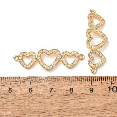Brass Micro Pave Cubic Zirconia Connector Charms CU-CBA4579-02G-D-1