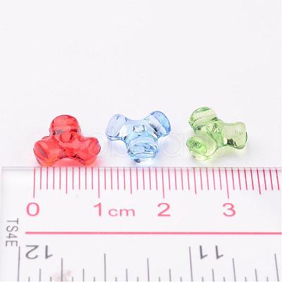 Transparent Acrylic Plastic Tri Beads for Christmas Ornaments Making X-PL699M-1