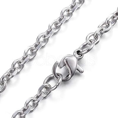 Tarnish Resistant 304 Stainless Steel Necklaces NJEW-E080-12P-1