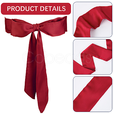 Long Polyester Silk Scarf for Women Girls AJEW-WH20022-48C-1