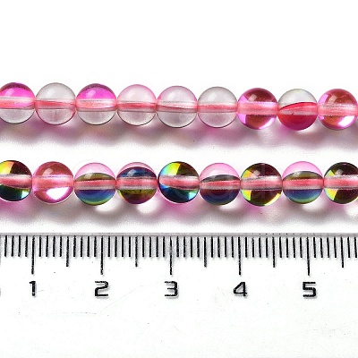 Synthetic Moonstone Beads Strands G-P528-J01-10-1