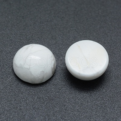 Natural Howlite Cabochons G-P393-R32-4MM-1