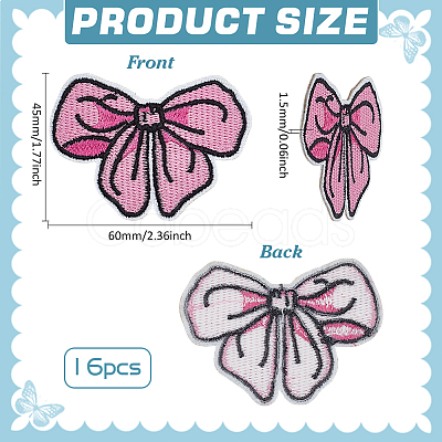 16Pcs Computerized Embroidery Cloth Self Adhesive Patches PATC-FG0002-43-1