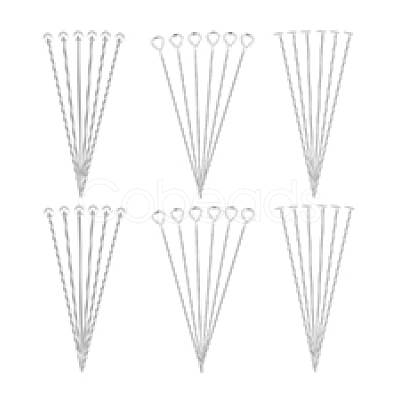 36Pcs 3 Styles 925 Sterling Silver Eye Pins STER-PH0002-65-1