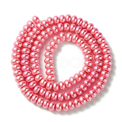 Eco-Friendly Spray Painted Glass Rondelle Bead Strands DGLA-L003-3x5mm-26-1