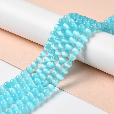 Natural Selenite Dyed Beads Strands G-P493-02C-1