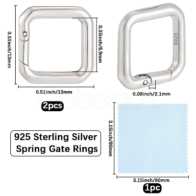 925 Sterling Silver Spring Gate Rings STER-BBC0009-25-1