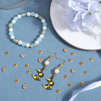 300Pcs Alloy Beads Caps PALLOY-SC0004-38-1