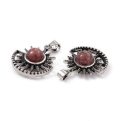 Natural Strawberry Quartz Pendants KK-A173-08AS-02-1