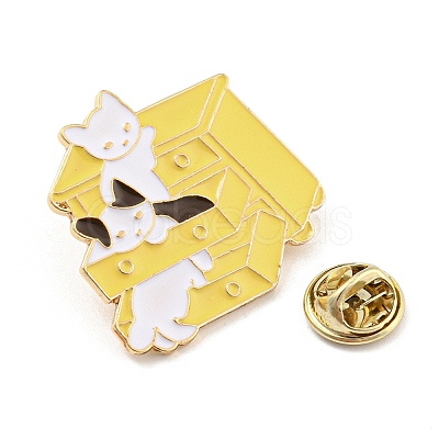 Cartoon Style Cat Enamel Pins JEWB-Q035-02B-1
