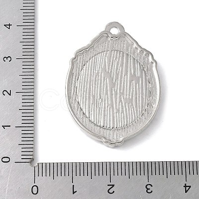Brass Brass Pendant Cabochon Settings KK-V005-02P-01-1