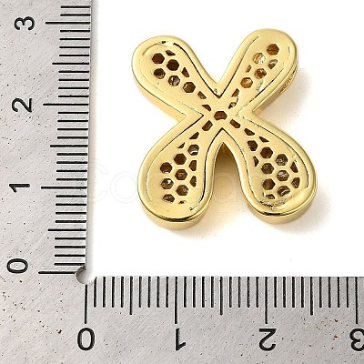 Rack Plating Brass Micro Pave Clear Cubic Zirconia Perdants KK-C067-11G-X-1