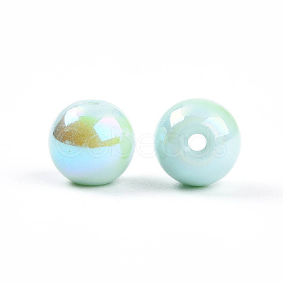 Electroplate Pearlized Glass Pearl Beads EGLA-T021-14B-05-1