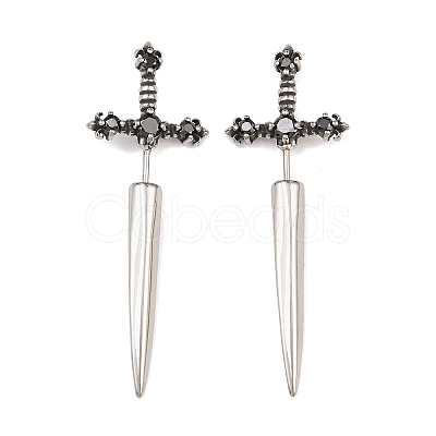 316 Surgical Stainless Stud Earrings EJEW-C160-18-1