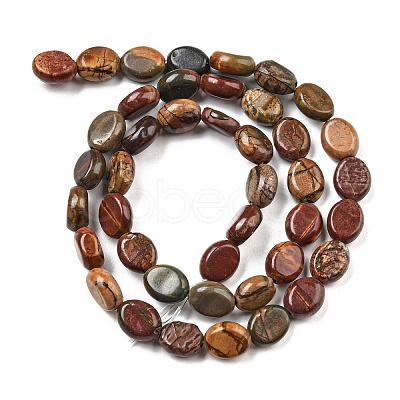 Natural Polychrome Jasper/Picasso Stone/Picasso Jasper Beads Strands G-E444-46B-1