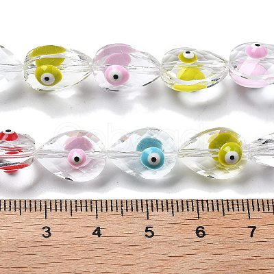 Handmade Evil Eye Lampwork Beads Strands LAMP-F035-15A-1