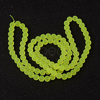 Baking Paint Transparent Glass Bead Strands X-GLAA-S031-8mm-30-1