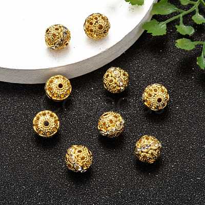 Brass Rhinestone Beads RB-H041-5-1