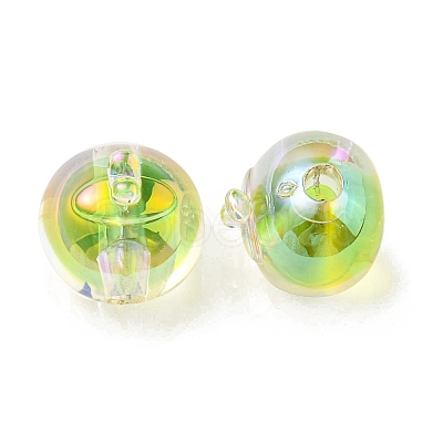 UV Plating Rainbow Iridescent Acrylic Beads OACR-A014-02F-1