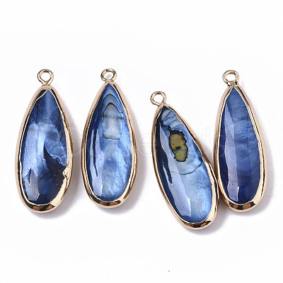 Natural Freshwater Shell Pendants X-SHEL-R047-03A-1