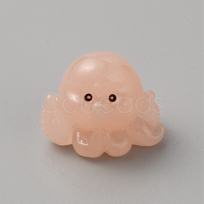 Luminous Resin Octopus Display Decoration RESI-WH0038-09D-1