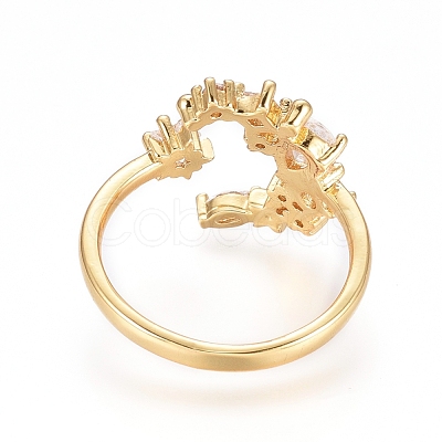 Adjustable Brass Finger Rings X-RJEW-G096-37G-1