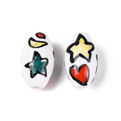 Handmade Porcelain Beads PORC-N012-04A-1